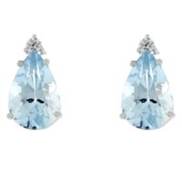 Pendientes Promesse Mujer in Oro blanco Acquamarina OG641BT